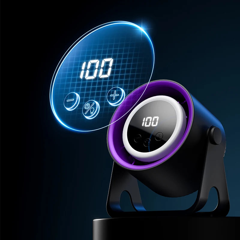 Compact LCD USB Desk Fan