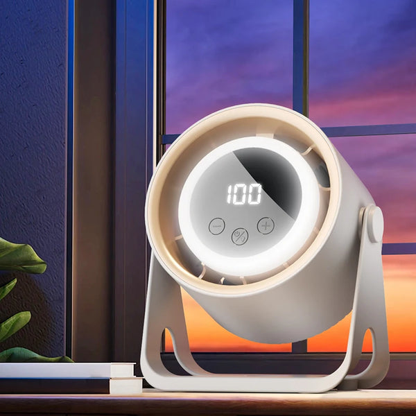 Compact LCD USB Desk Fan