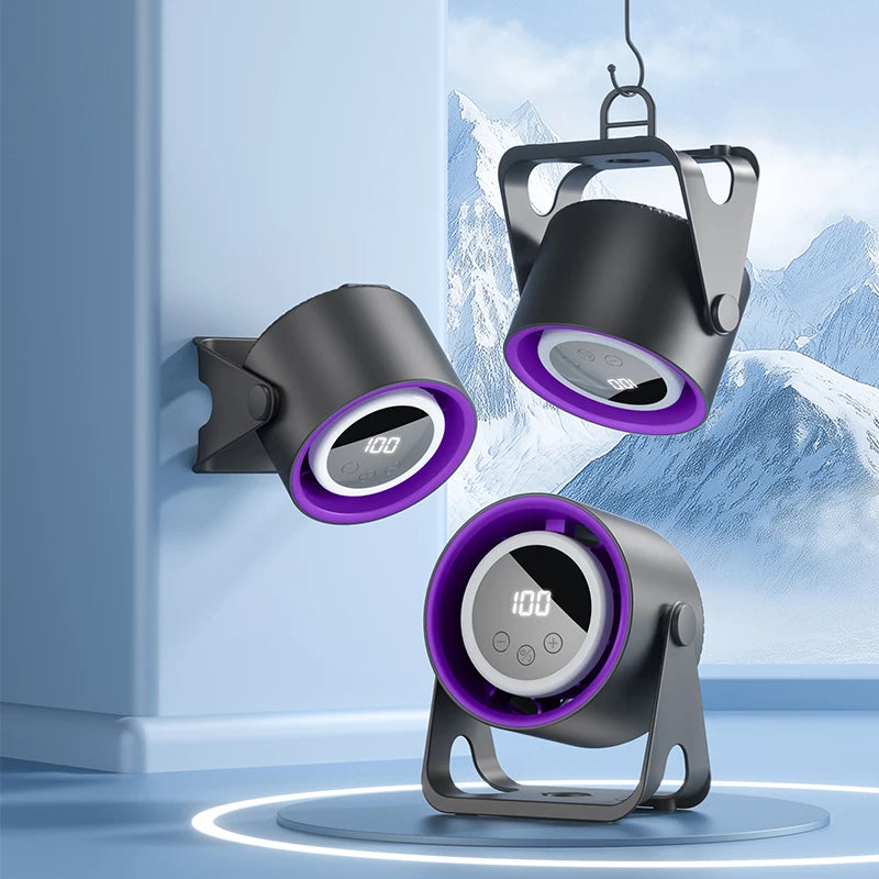Compact LCD USB Desk Fan